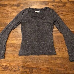 Soft comfy maroon shirt with bell sleeves